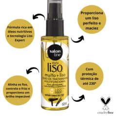 OLEO MULTIFUNCIONAL SALON LINE MEU LISO MUITO MAIS LISO 60ML - comprar online