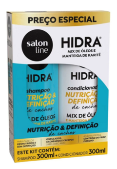 KIT SHAMPOO E CONDICIONADOR SALON LINE HIDRA NUTRICAO 300ML 