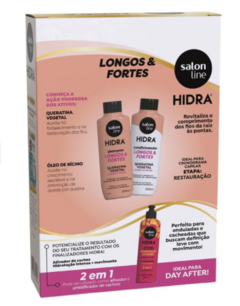 KIT SHAMPOO E CONDICIONADOR SALON LINE HIDRA LONGOS E FORTES 300ML na internet