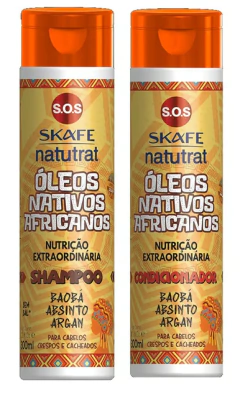KIT NATUTRAT SHAMPOO E CONDICIONADOR S.O.S OLEOS NATIVOS AFRICANOS 