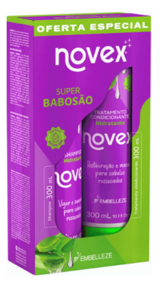 KIT NOVEX VITAY SHAMPOO E CONDICIONADOR SUPER BABOSAO 300ML