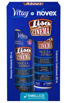 KIT NOVEX VITAY SHAMPOO E CONDICIONADOR LISO CINEMA 300ML  