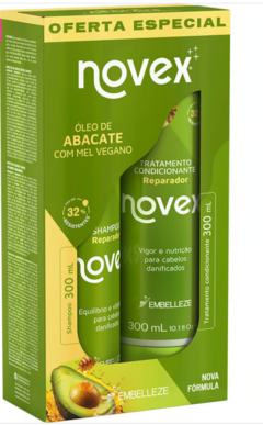 KIT NOVEX VITAY SHAMPOO E CONDICIONADOR ABACATE E MEL 300ML  