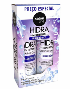 KIT SALON LINE SHAMPOO E CONDICIONADOR HIDRA HIALURONICO 300ML