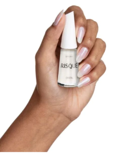  Esmalte Risqué Branco Cintilante Cristal 8ml