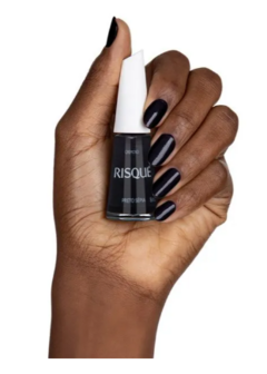 Esmalte Risqué Preto Cremoso Preto Sépia 8ml