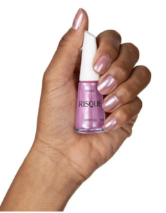  Esmalte Risqué Rosa Cintilante Mini Saia 8ml