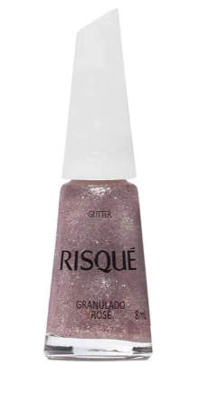 Esmalte Risqué Glitter Rosé Granulado Rosé 8ml