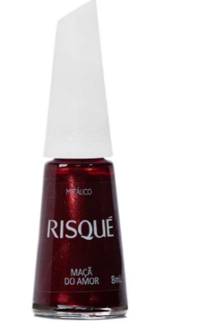 Esmalte Risqué Vermelho Metálico Maçã do Amor 8ml