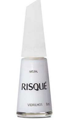 Esmalte Risqué Branco Natural Vidrilhos 8ml