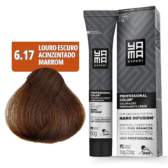 COLORACAO PROFISSIONAL YAMA NANO INFUSION 6.17 LOURO ESCURO ACINZENTADO MARROM