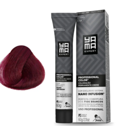 COLORACAO PROFISSIONAL YAMA NANO INFUSION 8.26 LOURO CLARO IRISADO AVERMELHADO MARSALA