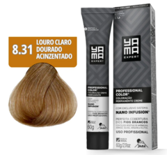 COLORACAO PROFISSIONAL YAMA NANO INFUSION 8.31 LOURO CLARO DOURADO ACINZENTADO