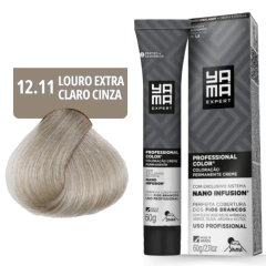 COLORACAO PROFISSIONAL YAMA NANO INFUSION 12.11 LOURO EXTRA CLARO CINZA