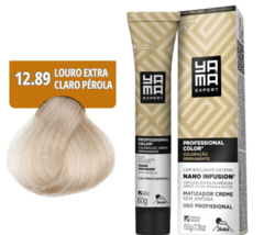 COLORACAO PROFISSIONAL YAMA NANO INFUSION 12.89 LOURO EXTRA CLARO PEROLA
