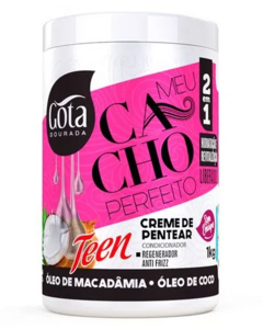 CREME PARA PENTEAR GOTA DOURADA MEU CACHO PERFEITO OLEO DE MACADAMIA 1KG 