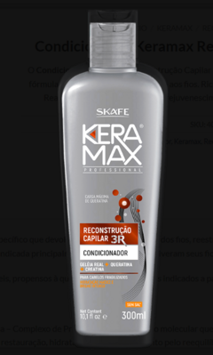 CONDICIONADOR KERAMAX RECONSTRUCAO CAPILAR 300ML 