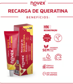 Tratamento Reconstrutor Novex Recarga de Queratina Brasileira 80G