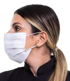 MASCARA DESCARTAVEL SANTA CLARA C/25 BRANCA REF.321
