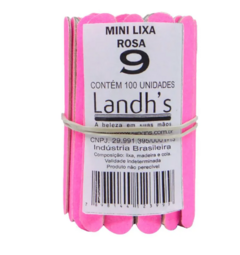 MINI LIXA LANDHS UNHAS 9CM 100UN  REF.9162 R Q100 