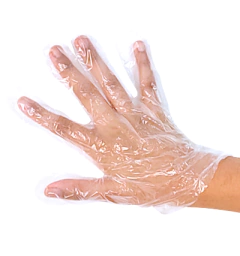 LUVA PLASTICA TRANSPARENTE DESCARTAVEL SANTA CLARA - comprar online