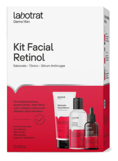 KIT FACIAL RETINOL DERMO SKIN LABOTRAT COM 3 PRODUTOS