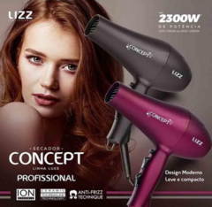 SECADOR LIZZ CONCEPT VINHO 2300W - Bazar do Cabeleireiro | Produtos de Perfumaria para uso profissional e domestico. Melhor loja de perfumaria de Recife e Regiao metropolitana
