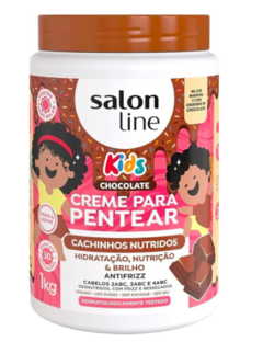 CREME PARA PENTEAR SALON LINE KIDS CHOCOLATE 1KG