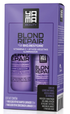 KIT YAMA SHAMPOO E CONDICIONADOR BLOND REPAIR 280/200ML