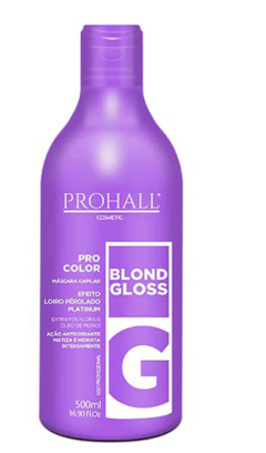 MASCARA PROHALL BLOND GLOSS 500ML - Bazar do Cabeleireiro | Produtos de Perfumaria para uso profissional e domestico. Melhor loja de perfumaria de Recife e Regiao metropolitana
