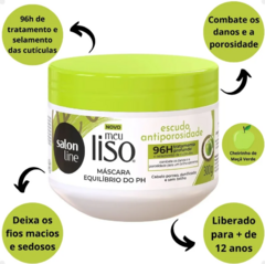 MASCARA SALON LINE MEU LISO ESCUDO ANTIPOROSIDADE 300G - Bazar do Cabeleireiro | Produtos de Perfumaria para uso profissional e domestico. Melhor loja de perfumaria de Recife e Regiao metropolitana