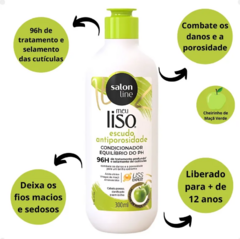 CONDICIONADOR SALON LINE MEU LISO ESCUDO ANTIPOROSIDADE 300ML - Bazar do Cabeleireiro | Produtos de Perfumaria para uso profissional e domestico. Melhor loja de perfumaria de Recife e Regiao metropolitana