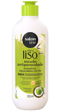 SHAMPOO SALON LINE MEU LISO ESCUDO ANTIPOROSIDADE 300ML