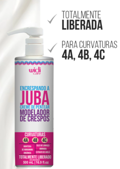 CREME PARA PENTEAR JUBA ENCRESPANDO 500ML - Bazar do Cabeleireiro | Produtos de Perfumaria para uso profissional e domestico. Melhor loja de perfumaria de Recife e Regiao metropolitana