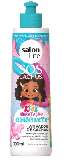 ATIVADOR CACHOS SALON LINE KIDS CHICLETE 300ML 