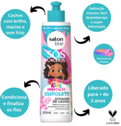 ATIVADOR CACHOS SALON LINE KIDS CHICLETE 300ML 