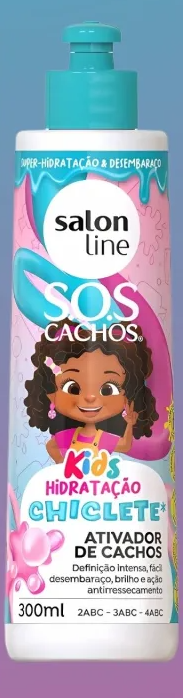 ATIVADOR CACHOS SALON LINE KIDS CHICLETE 300ML 