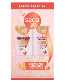 KIT SHAMPOO E CONDICIONADOR SEDA COLAGENO 325ML