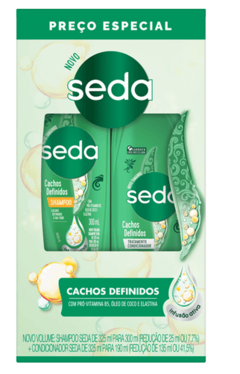 KIT SHAMPOO E CONDICIONADOR SEDA CACHOS DEFINIDOS 300ML