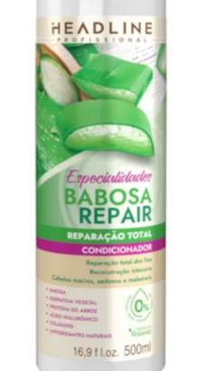 CONDICIONADOR HEADLINE BABOSA REPAIR 500ML - comprar online