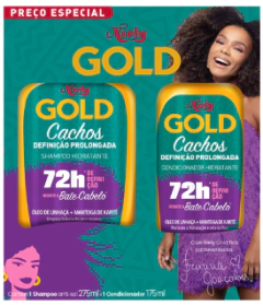 KIT NIELY GOLD SHAMPOO E CONDICIONADOR CACHOS DEFINICAO PROLONGADA - Bazar do Cabeleireiro | Produtos de Perfumaria para uso profissional e domestico. Melhor loja de perfumaria de Recife e Regiao metropolitana
