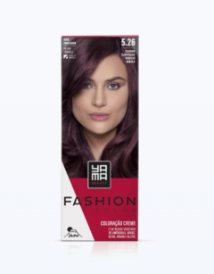TINTA YAMA KIT FASHION 5.26 CASTANHO CLARO IRISADO VERMELHO MARSALA