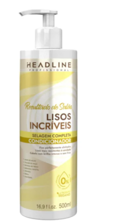 CONDICIONADOR HEADLINE LISOS INCRIVEIS 500ML - Bazar do Cabeleireiro | Produtos de Perfumaria para uso profissional e domestico. Melhor loja de perfumaria de Recife e Regiao metropolitana