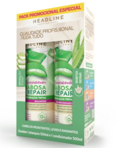 Kit Shampoo E Condicionador Babosa Repair Especialidades Headline 500ml