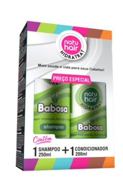 KIT NATUHAIR SHAMPOO E CONDICIONADOR BABOSA 450ML