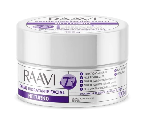 CREME HIDRATANTE FACIAL RAAVI NOTURNO 100G