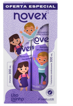 KIT NOVEX SHAMPOO E CONDICIONADOR LISO LISINHO 300ML