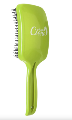 ESCOVA SANTA CLARA PARA CABELO RAQUETE ANATOMICA FLEX VERDE LIMAO REF.6376 na internet