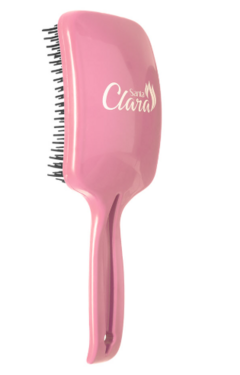 ESCOVA SANTA CLARA PARA CABELO RAQUETE ANATOMICA ROSA BEBE REF.6380 