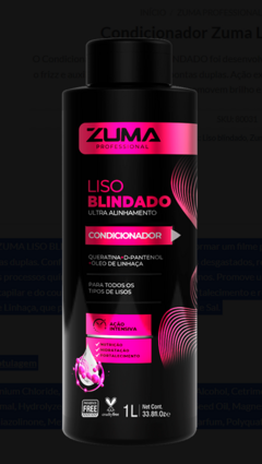 CONDICIONADOR ZUMA LISO BLINDADO 1L